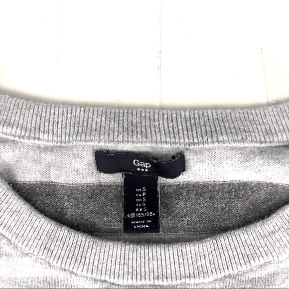 Gap yellow and grey striped sweater - Picture 2 of 3